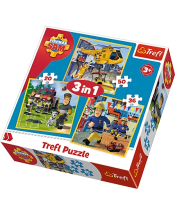 Hračka - Puzzle 3v1 Požiarnik Sam