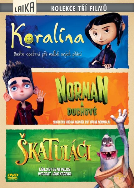 DVD Film - Koralína, Norman a duchovia, Škatuliaci (3 DVD)