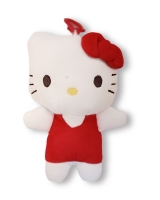 Hračka - Plyšový prívesok mačička - červená - Hello Kitty - 19 cm