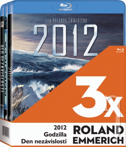 BLU-RAY Film - 3x Roland Emmerich  (2012, Godzilla ,Den nezávislosti - 3 Bluray)