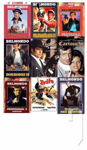 DVD Film - 9x Belmondo (9 DVD sada) - papierový obal