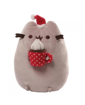 Plyšová kočička Pusheen XMAS s hrnkem (22 cm)