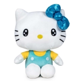 Hračka - Plyšová mačička tyrkysová - Hello Kitty - 22 cm