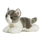 Hračka - Plyšové mačiatko sivé - Miyoni - 20 cm