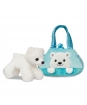 Plyšová kabelka modrá s ľadovým medveďom - Fancy Pals (20,5 cm)