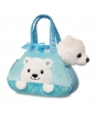 Plyšová kabelka modrá s ľadovým medveďom - Fancy Pals (20,5 cm)
