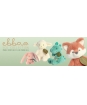 Plyšový zajačik Brenna s dečkou - Ebba Eco Collection - 30 cm